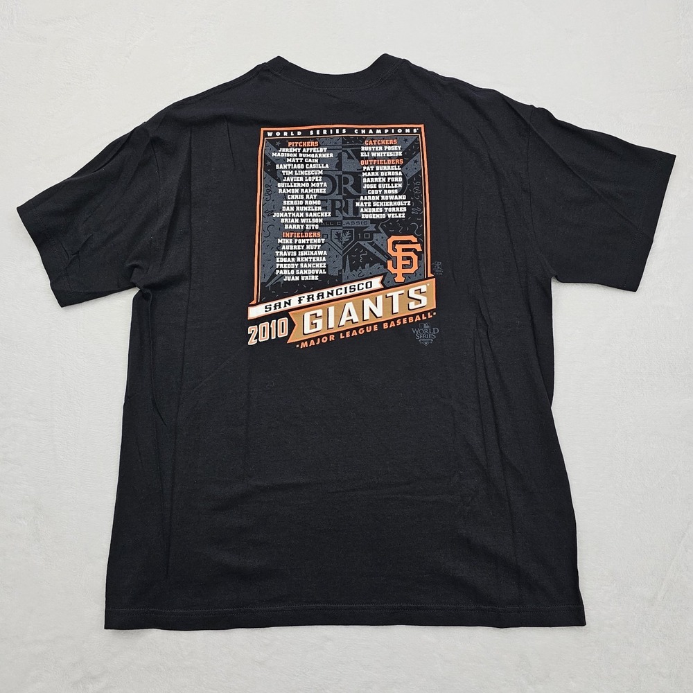 San Francisco Giants 2010 World Series Celebration T-Shirt Mens XL NWOT - Picture 3 of 10